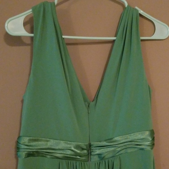 David's Bridal Green Bridesmaid Dress - Picture 3 of 5